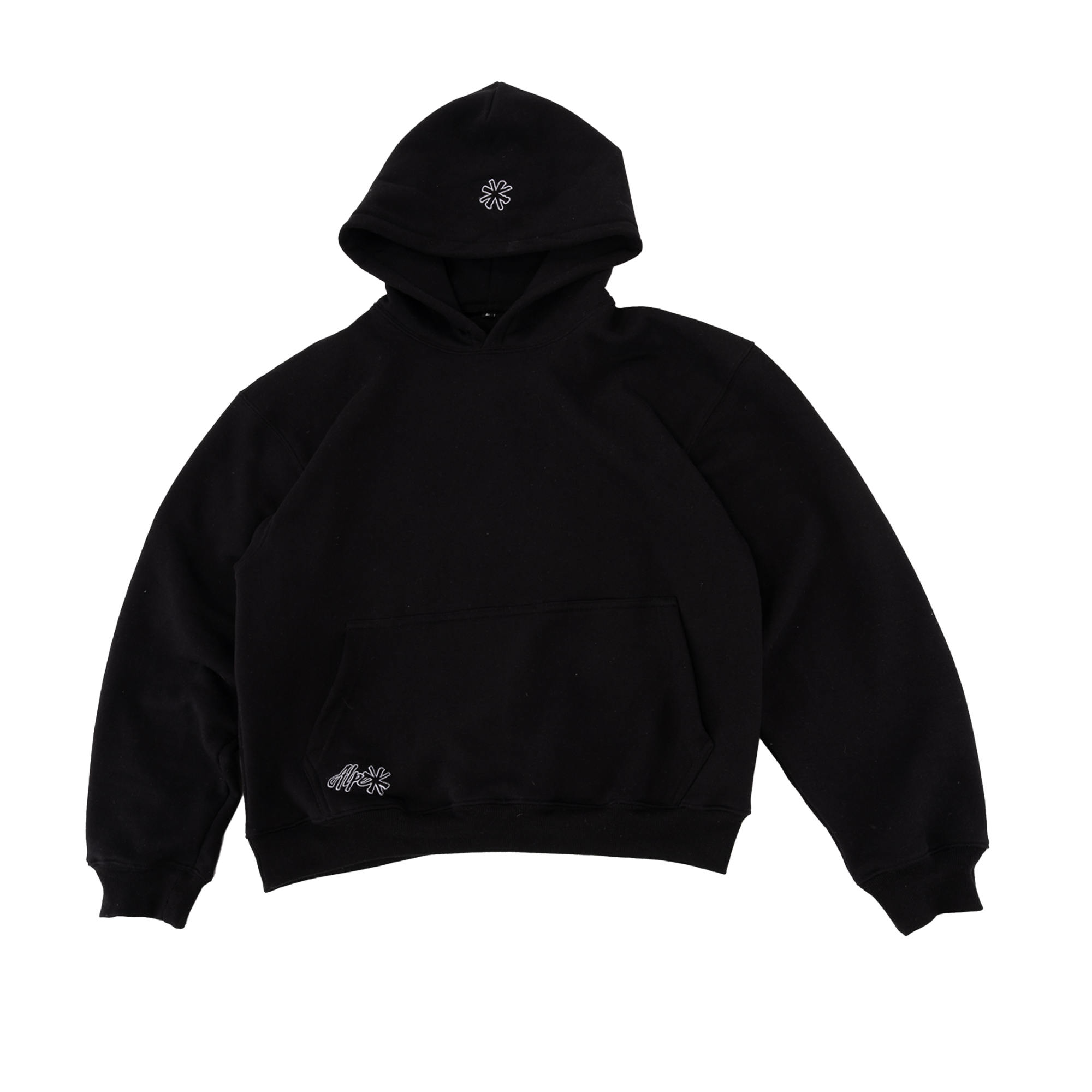 BLACK BOXY HOODIE