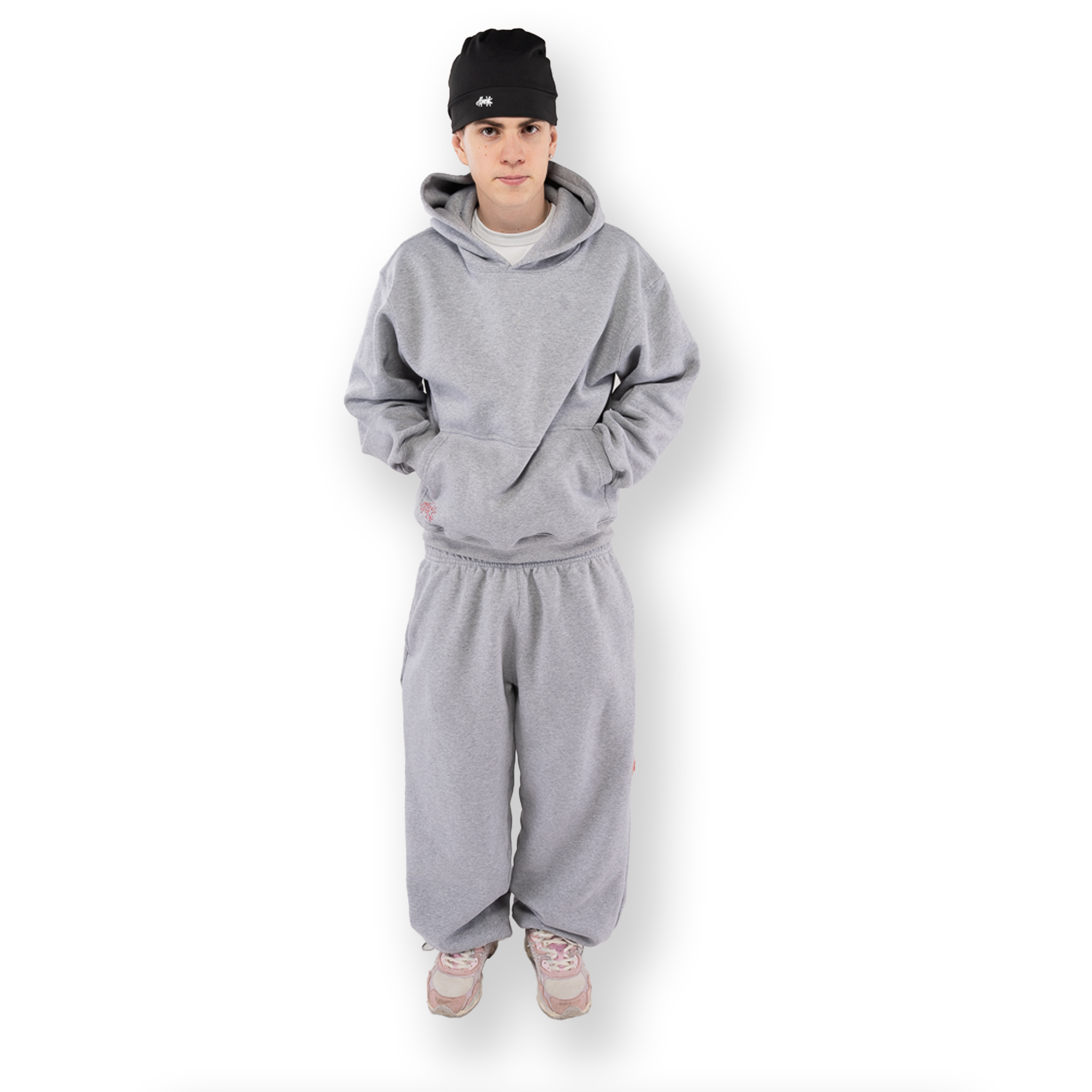 GRAY BAGGY SWEATPANTS