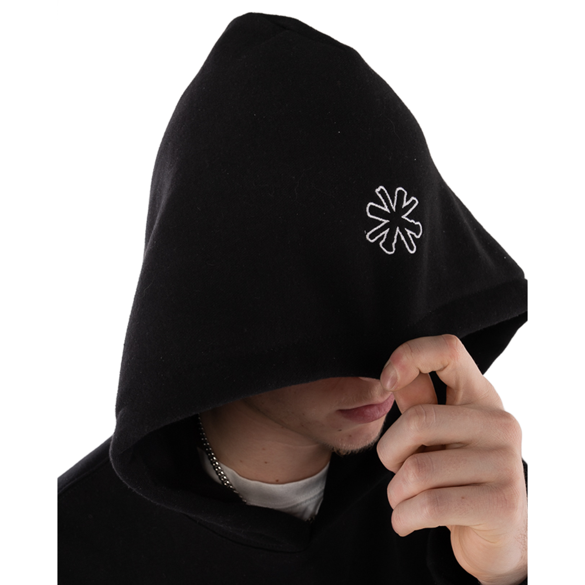 BLACK BOXY HOODIE